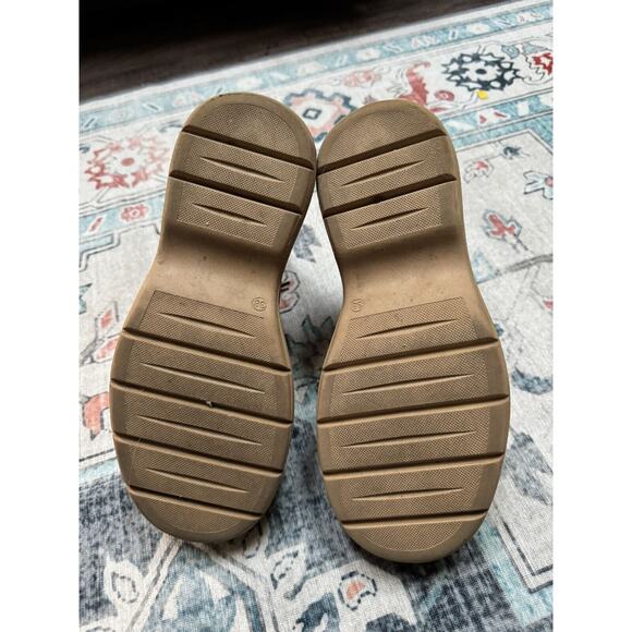 Free People Mara Combat Lace Up Boots Taupe Leather Sz 38 - Picture 4 of 10